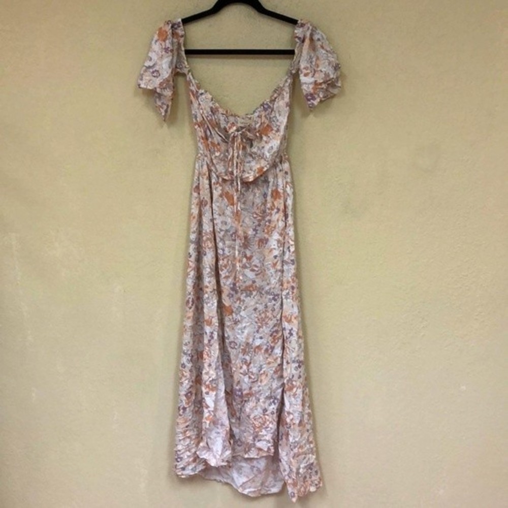 Saltwater Luxe womans BOHO off shoulder floral dress size small